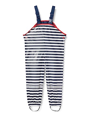 Playshoes Martim spodnie przeciwdeszczowe dla chłopców, niebieski (Marine/biały 171), 104 cm