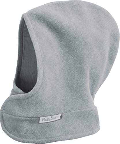 Playshoes Unisex dziecięca czapka polarowa z zapięciem na rzep, miękka i oddychająca czapka, szary/melanż, 47/49 cm