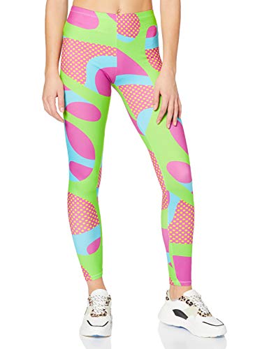 cosey - Legginsy Neon Line – jaskrawe kolory – w różnych jaskrawych kolorach (jeden rozmiar), neon squiggle, jeden rozmiar