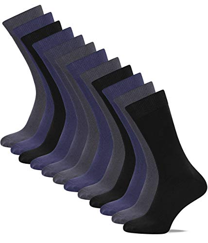 FM London Skarpety męskie (opakowanie 12 szt.), Multicolour (Dark Mix), Jeden rozmiar