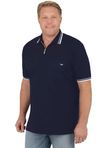 Trigema Męska koszulka polo z zamkiem błyskawicznym, rozm. XL, niebieska (navy 046)