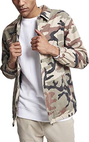 Urban Classics Kurtka męska Camo Cotton Coach, wielokolorowy (Wood Camo 00396), L