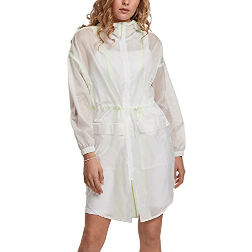 Urban Classics Damska kurtka damska przezroczysta Light Parka, White/Electriclime, 4XL