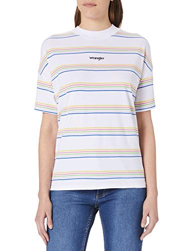 Wrangler Damska koszulka z wysokim dekoltem, White 3, L