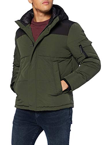 Superdry Męska kurtka Everest JKT Quilted, Army Khaki, XL