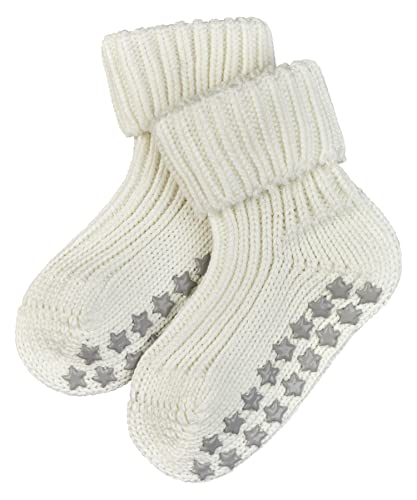 FALKE Uniseks - niemowlęta Kapcie Catspads Cotton B HP Miękki z wypustkami na podeszwie 1 Para, Biały (Off-White 2040), 74-80 (6-12 miesiące)