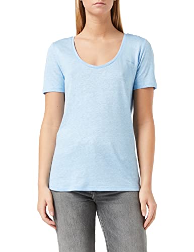 G-STAR RAW Damska koszulka głęboka, Niebieski (Lt Wave D16892-1043-599), L