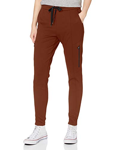 GERRY WEBER Damskie spodnie do biegania z przeszyciami podziału, podkreślające figurę spodnie do biegania, cynamonowy, 36