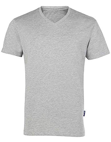HRM Męska Luxury V-Neck Tee I Premium T-Shirt męski dekolt w serek ze 100% bawełny ekologicznej I Basic T-shirt nadaje się do prania w temperaturze do 60°C I wysokiej jakości i ekologiczna odzież