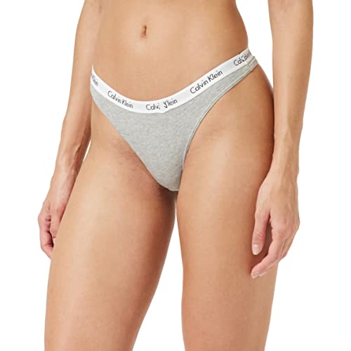 Calvin Klein Damskie stringi, szary (Grey Heather), L