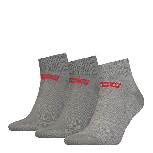 Levi's Skarpety z logo Mid Cut Batwing Skarpety Uniseks,szary (middle grey melange),39-42 EU