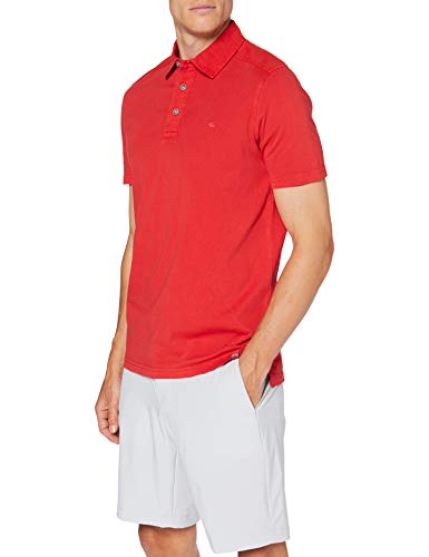 camel active Męska koszulka polo z rękawami do łokci, Bright Red P28, S