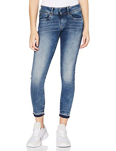 G-STAR RAW Lynn Mid Waist Ripped Ankle Skinny dżinsy damskie, Antic Faded Kyanite C296-b990, 27W x 34L