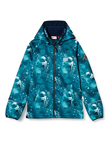 Lego Wear Lwsam Tec Softshell Lego Ninjago All Over kurtka męska, 768 Dark Turquoise, 92 cm