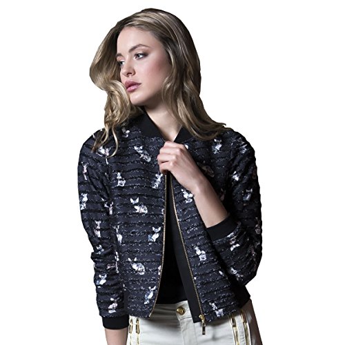 by Morgana Italy Damska kurtka bomberka, Czarny (Unic U), S