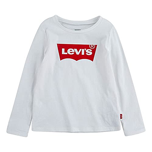 Levi's Kids Koszulka dziewczęca LVG L/S BATWING TEE, biały, 3 Lata