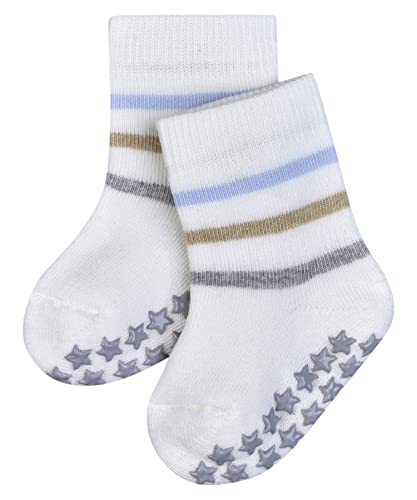 FALKE Uniseks - niemowlęta Kapcie Multi Stripe , Bawełna, 1 Para, Biały (Off-White 2040); 80-92 (12-18 miesiące)