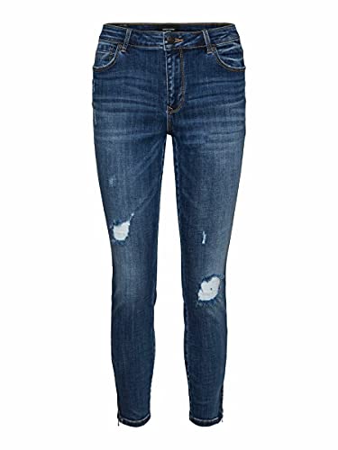 VERO MODA dżinsy damskie, niebieski (medium blue denim), L