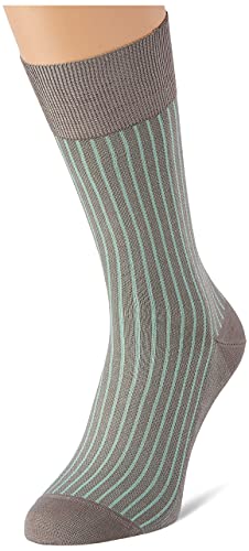 FALKE Męskie skarpety Oxford Stripe M So, Szary (bazalt 3142), 39-40 EU