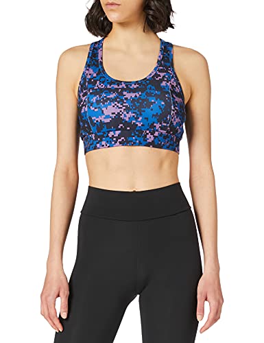 Urban Classics Damski sportowy biustonosz damski Tech Mesh Bra, sportowy top dla kobiet z wstawką z siateczki na plecach, rozmiary XS - 5XL, Cyfrowy Duskviolet Camo, L