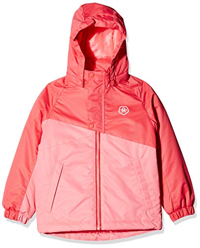 Color Kids Dziewczęca wyściełana kurtka zimowa, czerwony (Coral Red 4137), 128 cm
