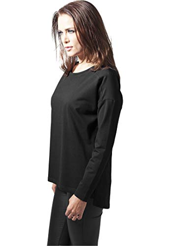 Urban Classics Damska bluza oversize szyfonowa Crew, czarny (Blk 17), S