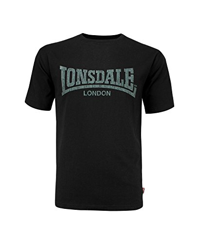 Lonsdale Męska koszulka z długim rękawem koszulka na ramiączkach logo Kai, czarny, S