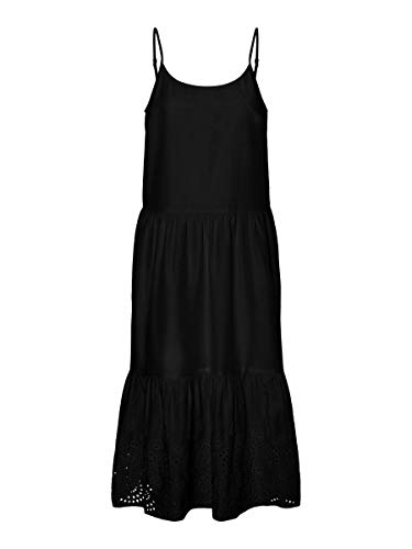 VERO MODA Damska sukienka Vmhalo Singlet Calf WVN Ga, czarny, S