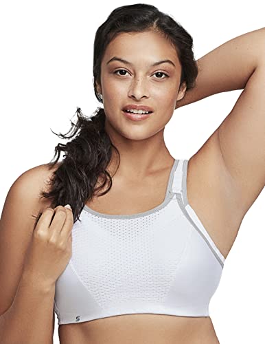 Glamorise Damskie biustonosze sportowe, biały/szary, 105F