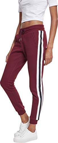 Urban Classics Damskie spodnie dresowe College Contrast, Port/White/Black, XL