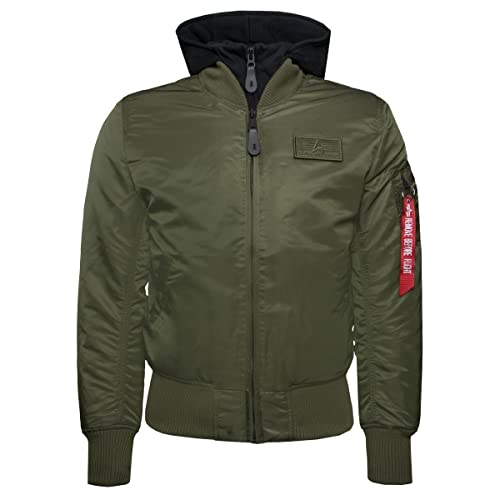 ALPHA INDUSTRIES Męska kurtka bomberka MA-1 D-Tec, ciemnozielona/czarna, XXL, ciemnozielony/czarny, XXL