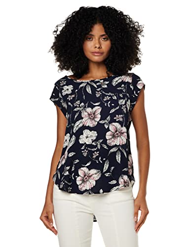 ONLY Onlvic Ss Aop Top Noos Ptm Koszulka Kobiety, Night Sky/Aop:flower Leaf, 34