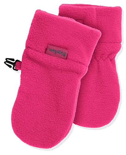 Playshoes Unisex – rękawiczki dla niemowląt, miłe w dotyku rękawiczki z polaru, mitenki dziecięce, 18 - różowy, 6�12 miesi?cy
