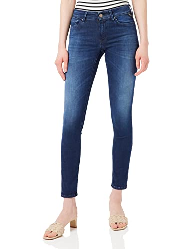 Replay New Luz Hyper Cloud Skinny Jeansy damskie, Niebieski (ciemnoniebieski 7), 24W / 28L
