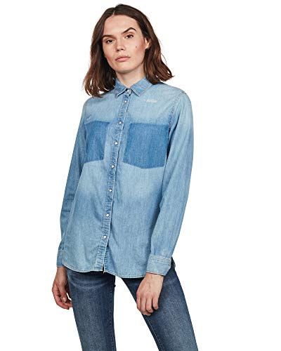 G-STAR RAW Damska koszula Remi Boyfriend, niebieski (Vintage Medium Aged 2965), XXS