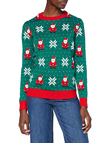 Urban Classics Damski sweter damski Święty Mikołaj Sweter Sweter Sweter bożonarodzeniowy dla kobiet, rozmiary XS-5XL, X-masgreen, 3XL