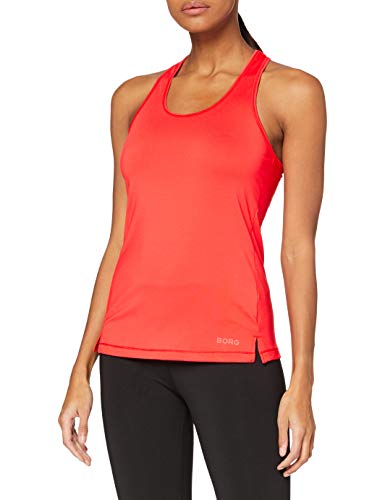 Bjorn Borg Damska kamizelka Racerback Tank Slim Fit, Goryczka słodka, 36 PL