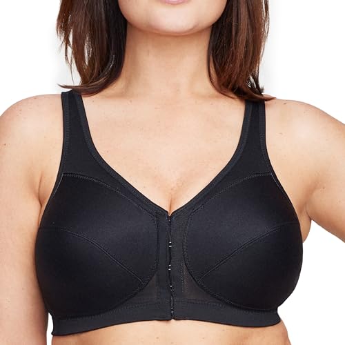 Glamorise MagicLift damski biustonosz z zapięciem z przodu, czarny, 135H