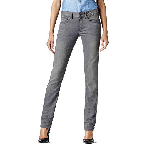 G-STAR RAW Damskie spodnie dżinsowe Attacc Mid Straight Wmn-Nippon Superstretch, niebieski (Medium Aged 6132-71), 25W / 32L