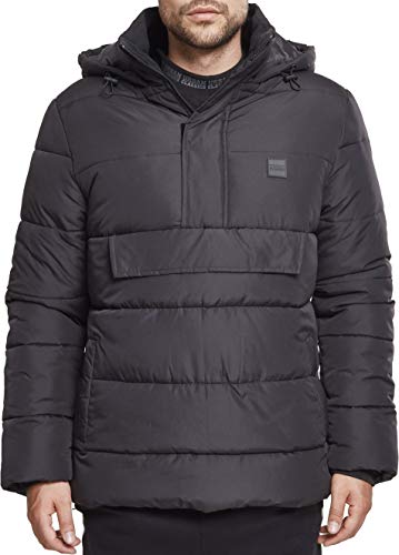 Urban Classics Kurtka męska Pull Over Puffer Jacket, czarny (Black 00007), L
