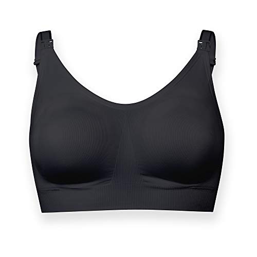 Medela damski biustonosz Ultimate Bodyfit, bezszwowy biustonosz do ciąży, czarny, średni