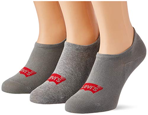 Levi's Skarpety unisex High Rise Batwing Logo (3 sztuki), szary (middle grey melange), 43-46 EU