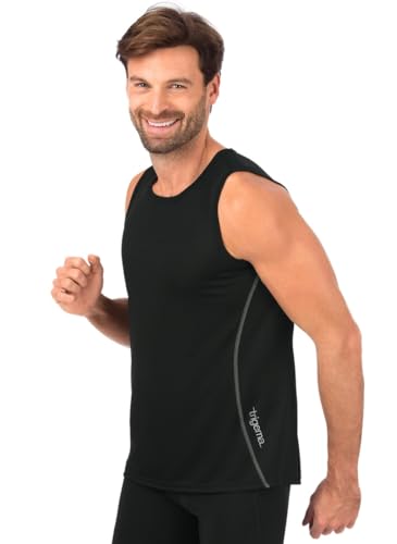 Trigema Męski sportowy tank top, czarny (schwarz 008), L