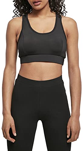 Urban Classics Damski sportowy biustonosz damski Tech Mesh Bra, sportowy top dla kobiet z wstawką z siateczki na plecach, rozmiary XS - 5XL