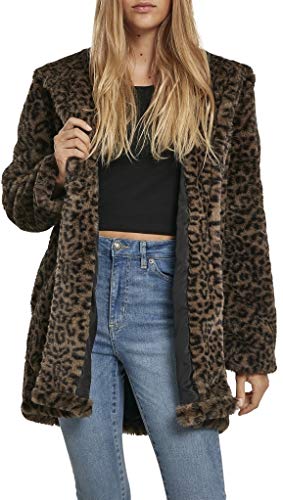 Urban Classics Damski płaszcz Leo Teddy, Wielokolorowa (ciemno-oliwkowy Leo 02269), 5XL duże rozmiary