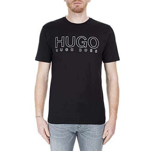 HUGO koszulka męska dolive-u202, czarny (Black 1), S