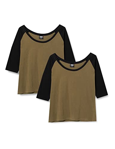 Urban Classics T-shirt damski (2 sztuki), olive/black, M