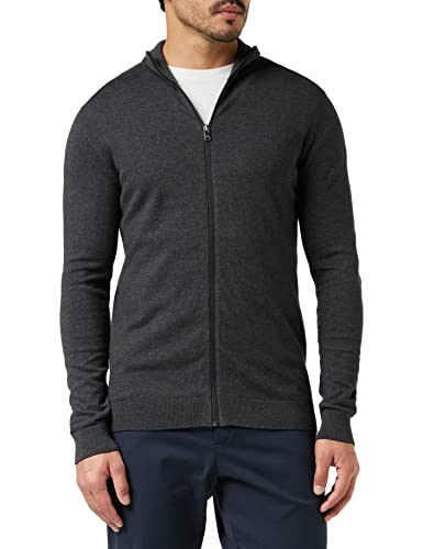 SELECTED HOMME Męska kurtka z dzianiny Zip-up, Antracyt, XXL