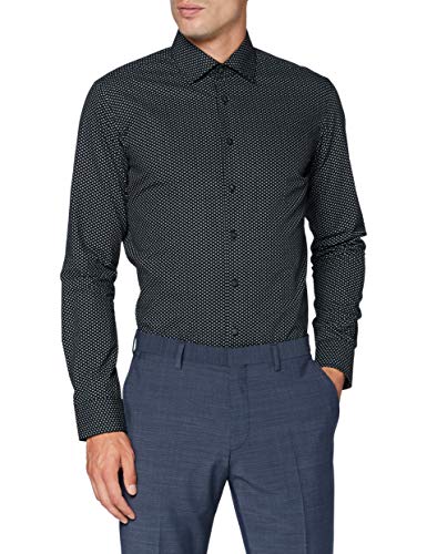 Seidensticker Męska koszula biznesowa – łatwa w prasowaniu koszula o bardzo wąskim kroju – X-Slim Fit – długi rękaw – kołnierz typu Kent – 100% bawełna
