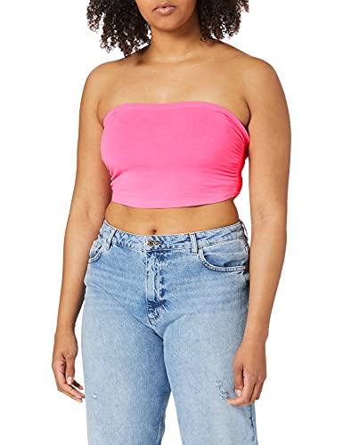 Urban Classics Damski neonowy top bandeau, różowy (neonowy róż 00355), XL, Różowy (Neonpink 00355), XL